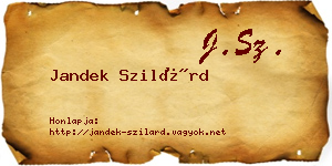Jandek Szilárd névjegykártya