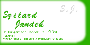 szilard jandek business card